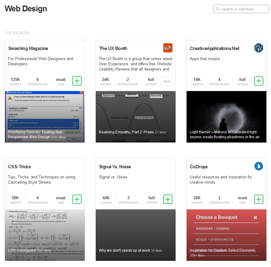 Feedly-web-design