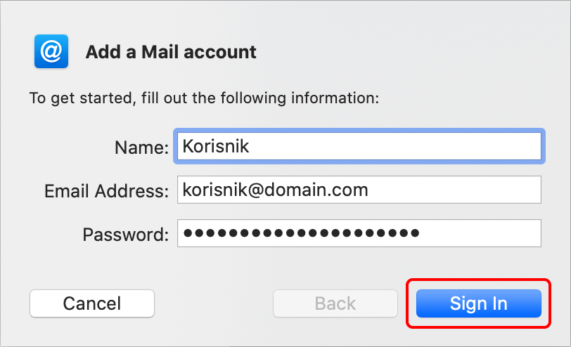 Mail Mac OS