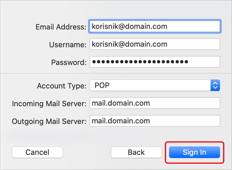 Mail Mac OS